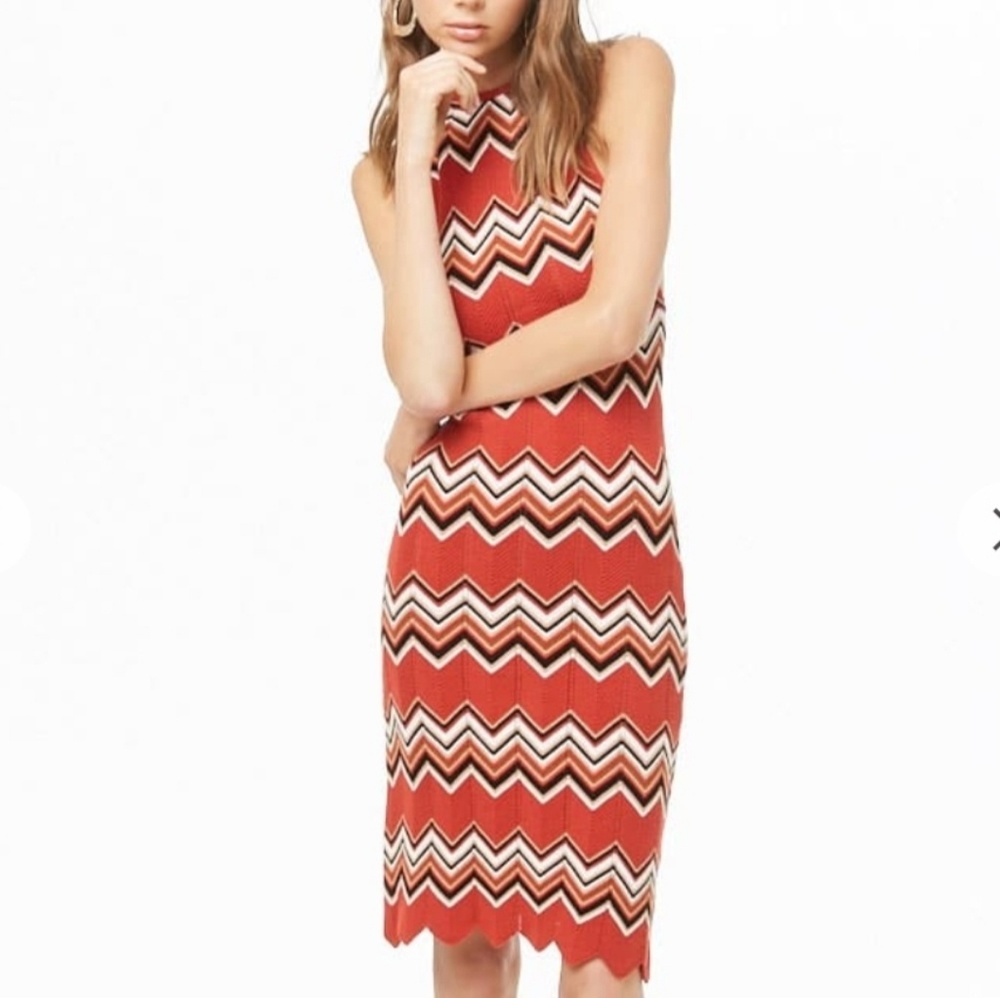 Chevron Halter Dress